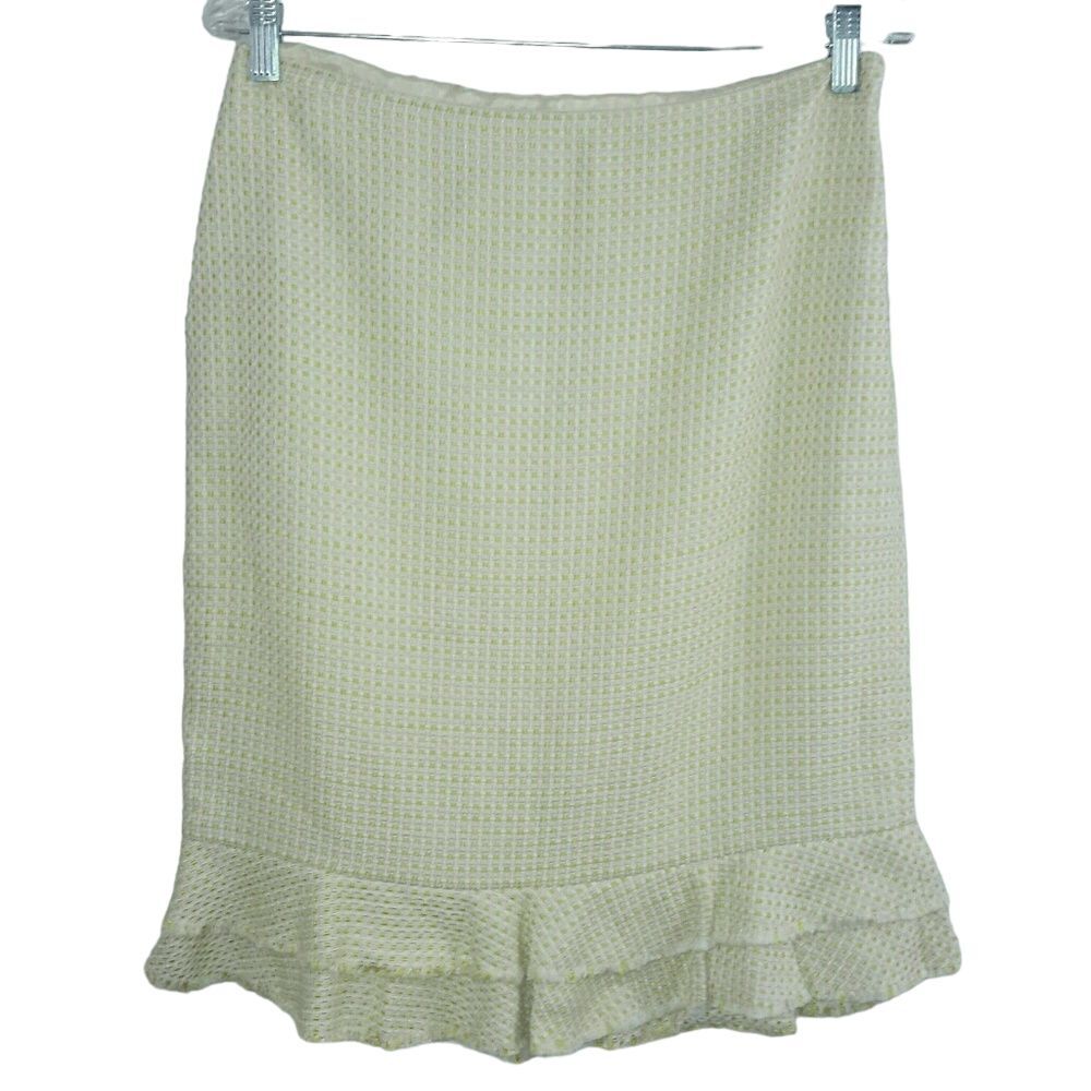 Ann Taylor Yellow Tweed‎ Skirt Size 6